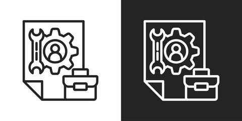 Practitioner Icon In Black And White Outline Style