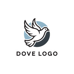 Fototapeta premium Elegant Dove Bird Logo Design