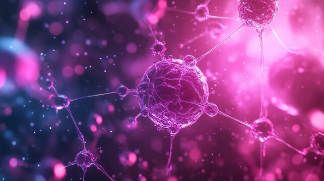 Neuron network forming connections in human brain concept - Powered by Adobe