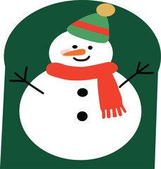 A Snowman with a background