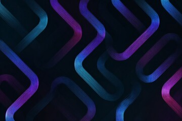 Vibrant neon wave pattern with gradient glow on dark background