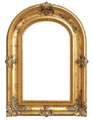 Ornate Golden Arch Frame with Intricate Carvings.