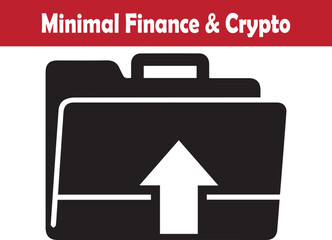 business portfolio growth upward finance briefcase icon vector illustration