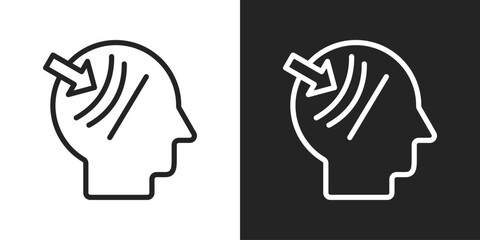 Resilience Icon In Black And White Outline Style