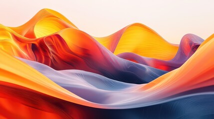 Flowing abstract waves creating colorful fluid gradient background