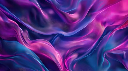 Obraz premium Flowing iridescent fabric creating abstract wavy texture background