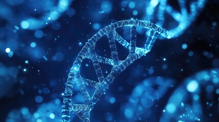 Glowing dna helix structure representing genetic science