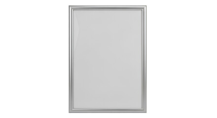 Silver Framed Blank White Poster Board border