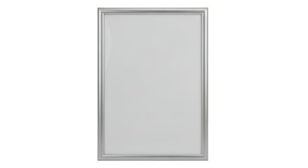 Silver Framed Blank White Poster Board border