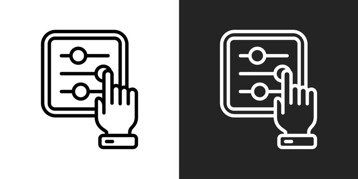 Adjusting Icon In Black And White Outline Style