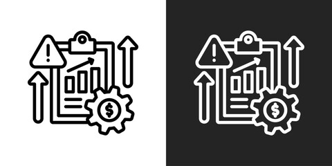 Contingency Icon In Black And White Outline Style