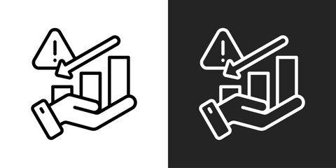 Precaution Icon In Black And White Outline Style