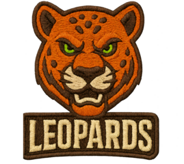 Fierce leopard emblems roaring with team spirit and modern athletic design for sports branding and apparel.