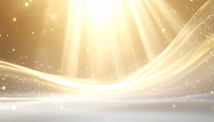 Elegant Golden Light and Sparkling Waves - Perfect for Backgrounds and Special Occasions