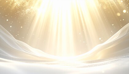 Heavenly Radiance A Celestial Display of Light and Spirituality with Abstract White Forms