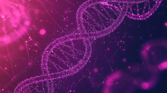 Dna helix structure representing genetic data and science - Powered by Adobe