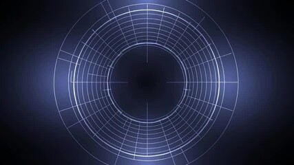 Abstract technological background featuring glowing digital grid patterns and concentric circles, perfect for advanced media interfaces and data display concepts - Powered by Adobe