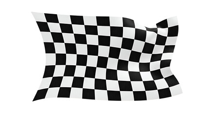 Obraz premium Waving Black and White Checkered Racing Flag Keywords: checkered flag, racing flag, motorsport