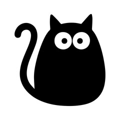 black cat vector illustration