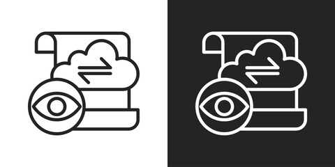 Tranparency Icon In Black And White Outline Style