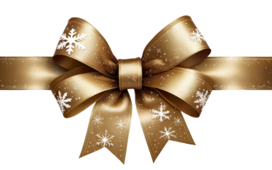 xmas ribbon bow on a transparent background
