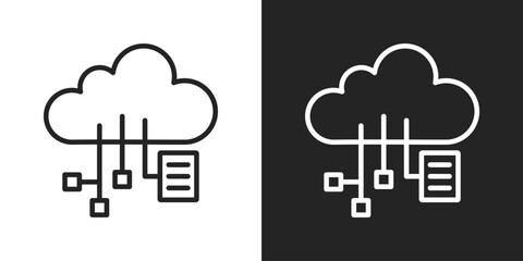 Segregarion Icon In Black And White Outline Style