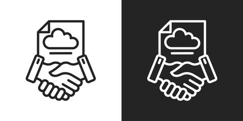 Slas Icon In Black And White Outline Style