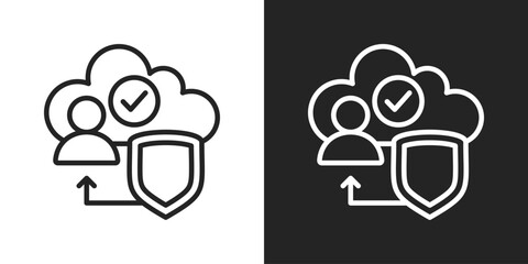 Assurance Icon In Black And White Outline Style