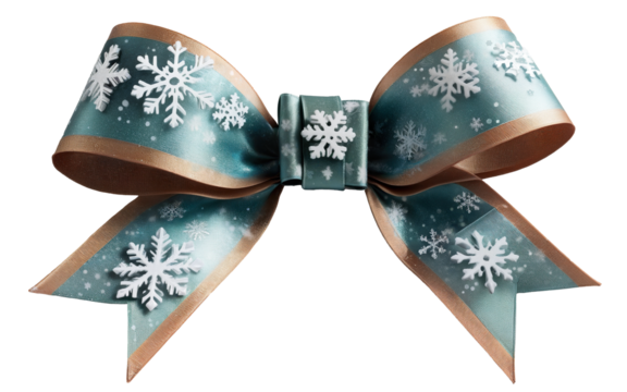 xmas ribbon bow on a transparent background