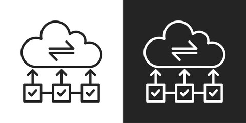 Continuity Icon In Black And White Outline Style
