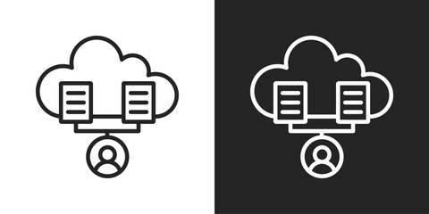 Virtualization Icon In Black And White Outline Style