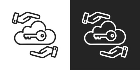 Ownership Icon In Black And White Outline Style