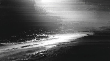 Glitch art rendering abstract digital noise landscape