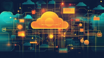 Cloud computing storing and processing digital data network