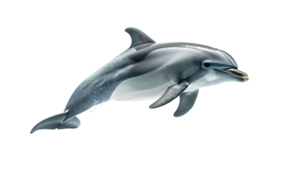 Sleek gray dolphin swimming gracefully