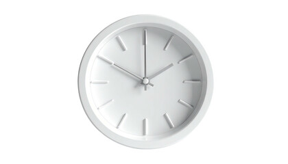 All-white analog clock showing 1009, on black background