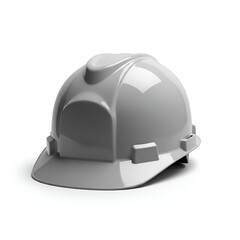 Fototapeta premium White Hard Hat Safety Helmet On White Background construction