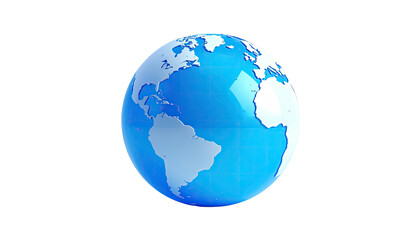 Fototapeta premium 3D globe illustration, blue continents