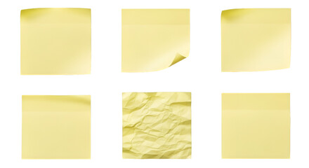 Six Yellow Sticky Notes With Different Textures image