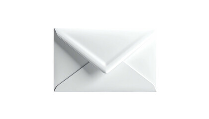 Glossy white envelope shown against a stark black background