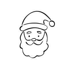 Santa Claus Line Art Illustration