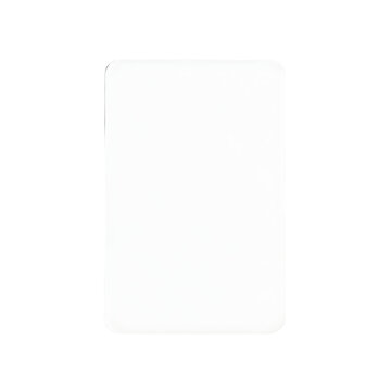 Blank white rectangle card mockup on white background