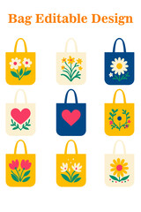 Eco-Friendly Jute & Cotton Bag Design Handcrafted Tote Illustration