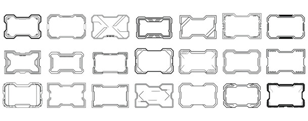 Black Futuristic HUD Interface Design – Advanced Technology UI Concept for Digital Innovation