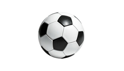 Monochrome soccer ball isolated, stark contrast