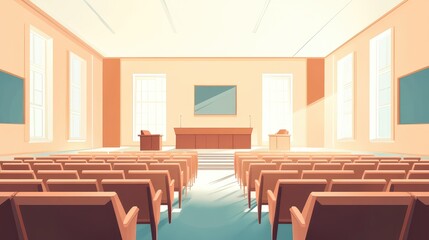 Lecture hall room for education or presentation