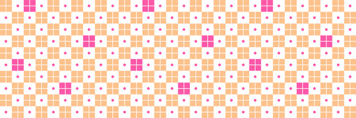 Abstract geometric tile background. Minimal seamless square pattern with decorative blocks and dots for wrapping and layout.