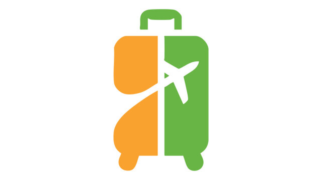 Travel baggage airplane symbol