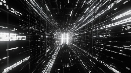 Digital data stream tunnel matrix converging network