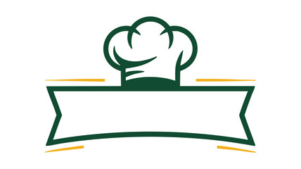 Chef hat and banner logo design